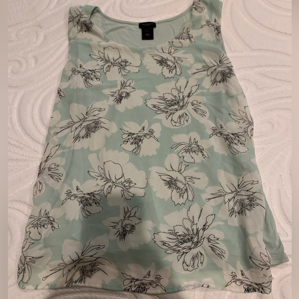 Ann Taylor Factory Mint Green Sleeveless Blouse Size Small